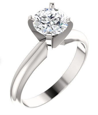 1.0 CT Round Solitaire Engagement/Wedding Ring Solid 14k/18k Gold, Forever One Moissanite Solitaire Engagement Ring 4 Prong