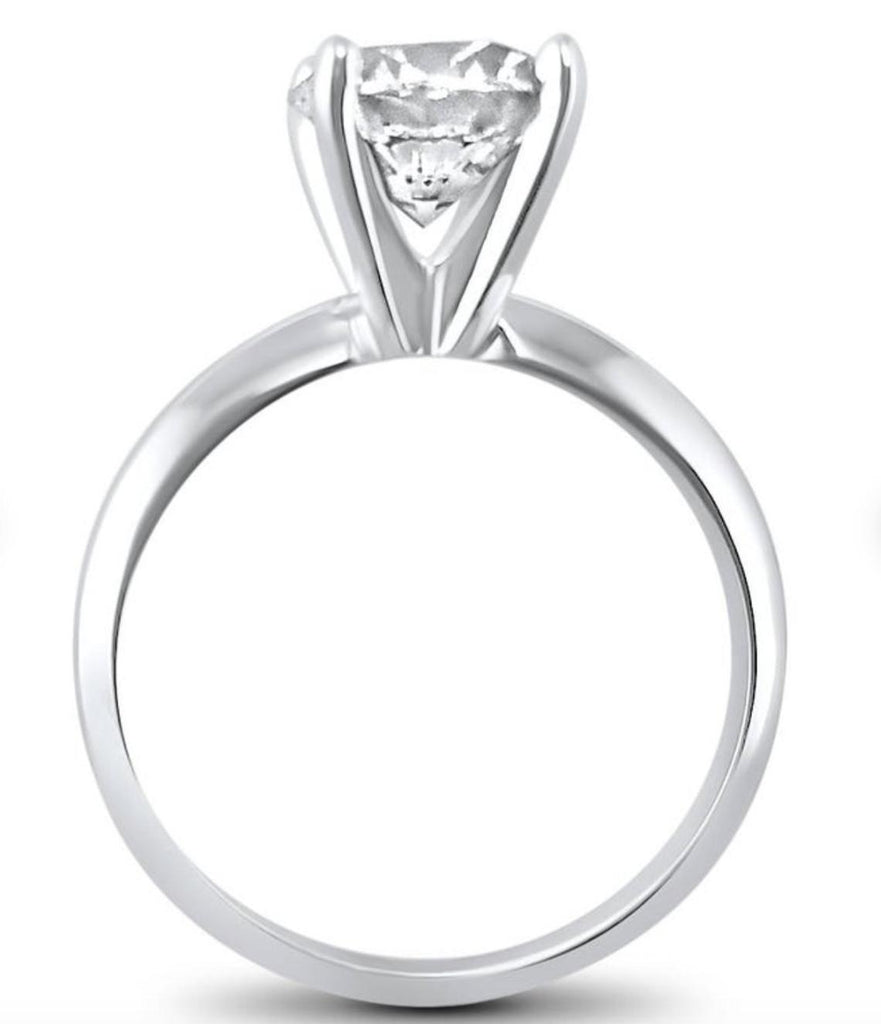 1.0 CT Round Solitaire Engagement/Wedding Ring Solid 14k/18k Gold, Forever One Moissanite Solitaire Engagement Ring 4 Prong