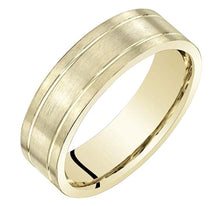 Load image into Gallery viewer, Men&#39;s Wedding Band/14k Yellow Gold / Classic Brushed / Comfort Fit