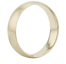 Load image into Gallery viewer, Half Round Wedding Band / 14k Gold / Brushed Finish / Rounded Dome