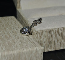 Load image into Gallery viewer, 14k White gold Diamond Pendant / 3mm Diamond Pendant